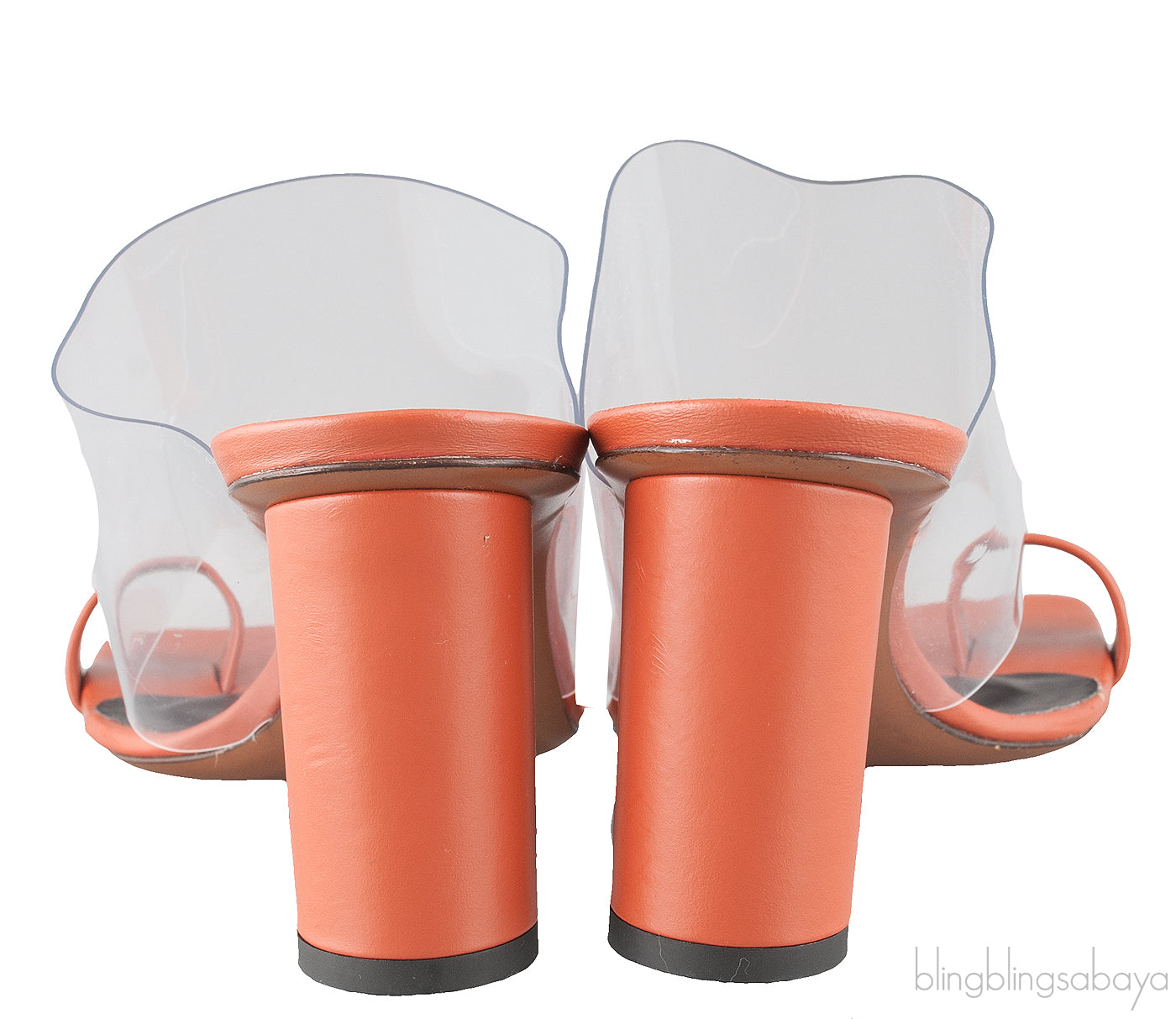 Brown PVC One Finger Slide Mule