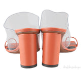 Brown PVC One Finger Slide Mule