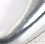 Metallic Silver Leather Pump