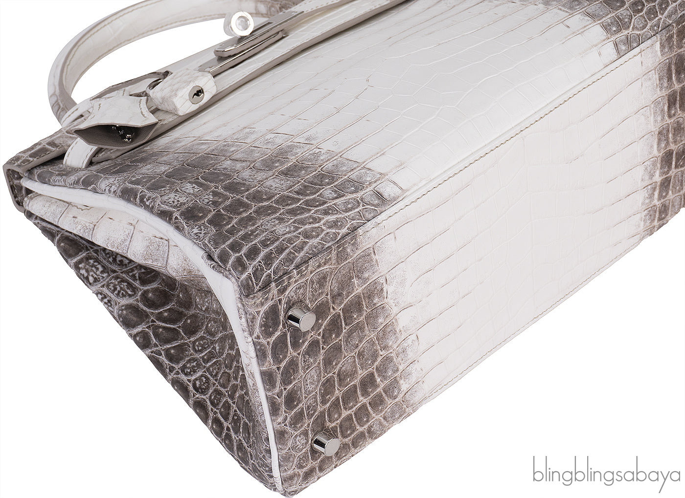 Hermes Kelly 28 Himalaya Crocodile Bag PHW