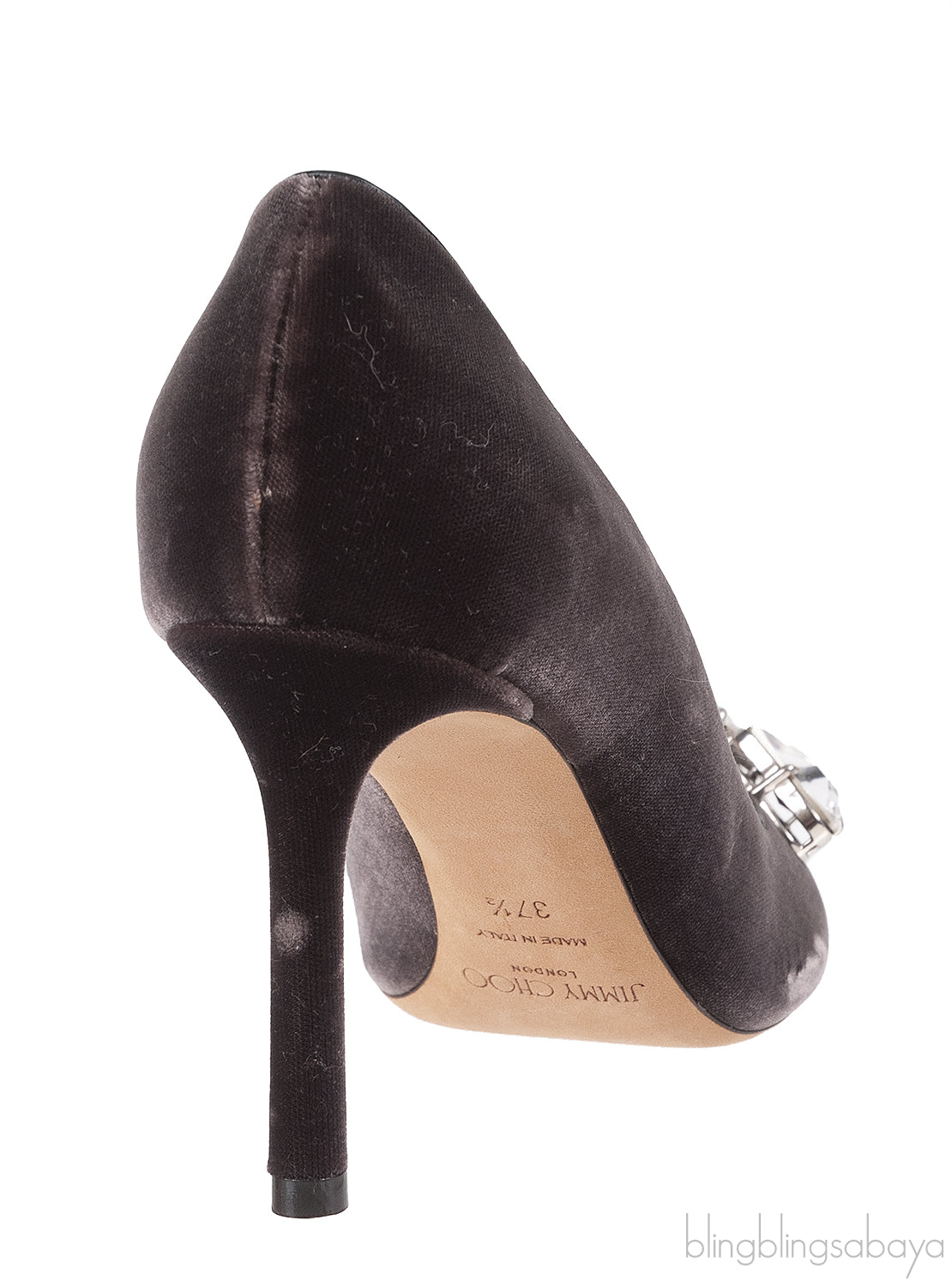 Jimmy Choo Marvel Dark Mink Brown Velvet Heels