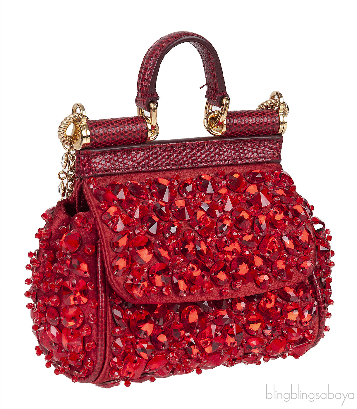Micro Sicily Crystal-Embellished Cross-Body Bag