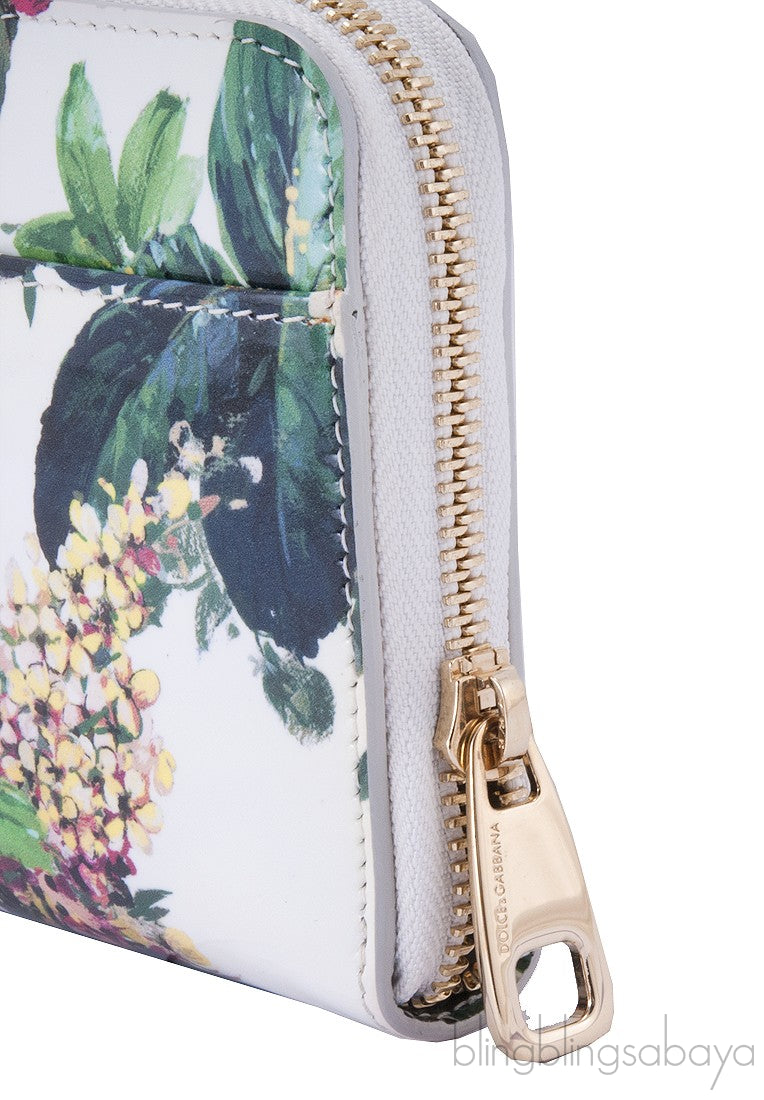 Dolce & Gabbana Floral Zip Around Continental Wallet
