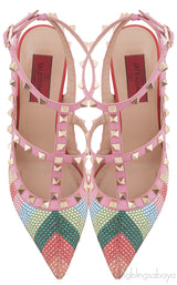 Chevron Crystal Rockstud Pump