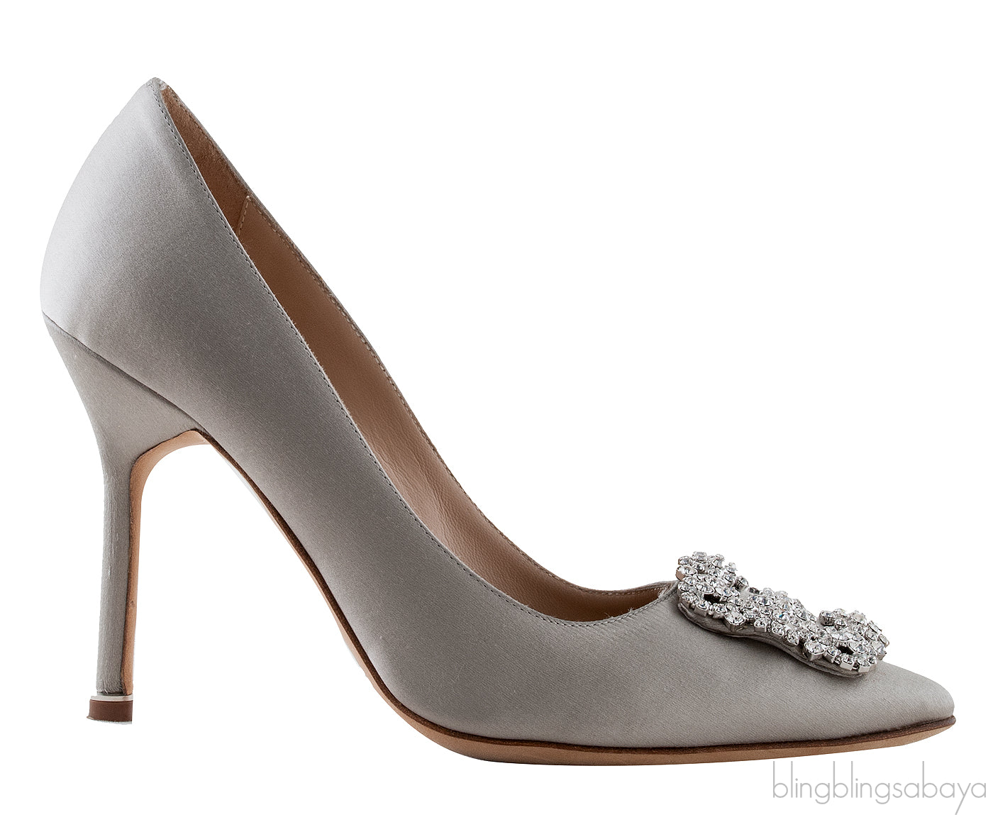 Grey Hangisi Satin Heels