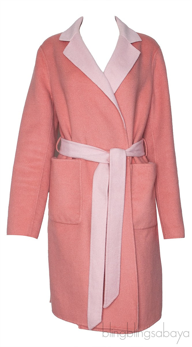 Reversible Bi-color Belted Coat