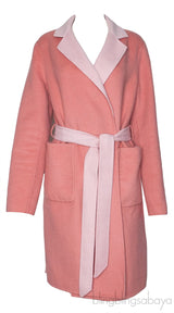 Reversible Bi-color Belted Coat