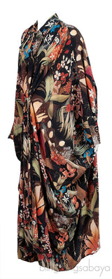 Flamboyant Garden  Print Caftan Dress