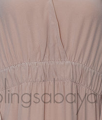 Silk Crepe de Chine Nude Midi Dress