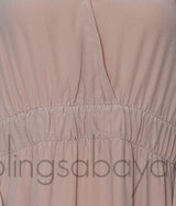 Silk Crepe de Chine Nude Midi Dress