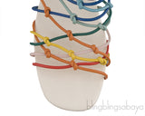 Jamie Multicolor Knotted Ankle-wrap Sandals