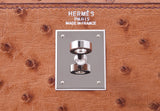 Kelly 32 Cognac Gold Ostrich