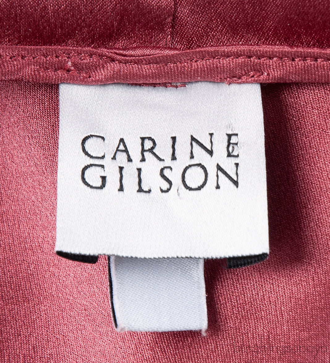 Carine Gilson Old Rose Lace Trim Cami Dress