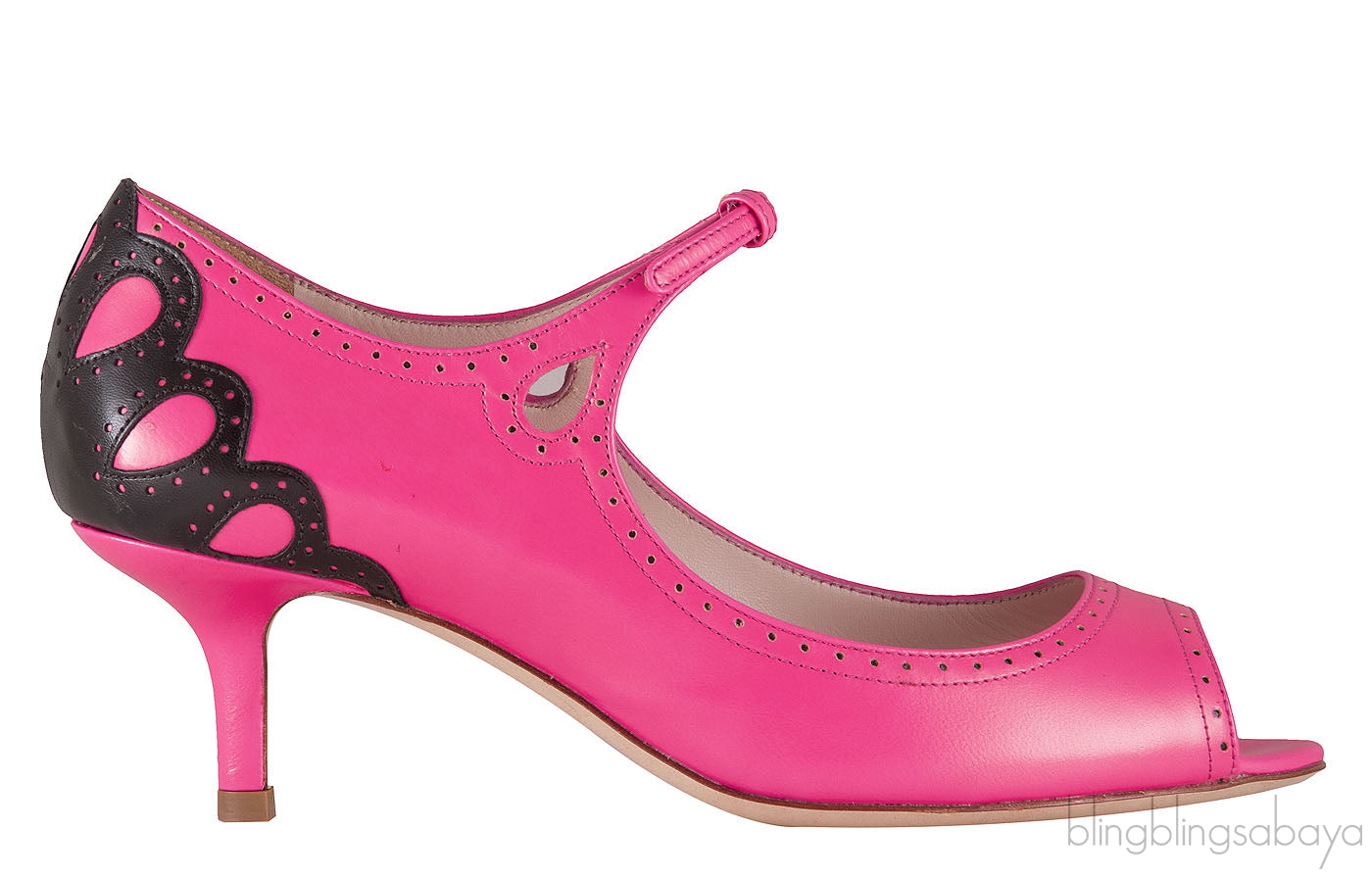 Capreto Bi-color Peep Toe Heels