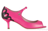 Capreto Bi-color Peep Toe Heels