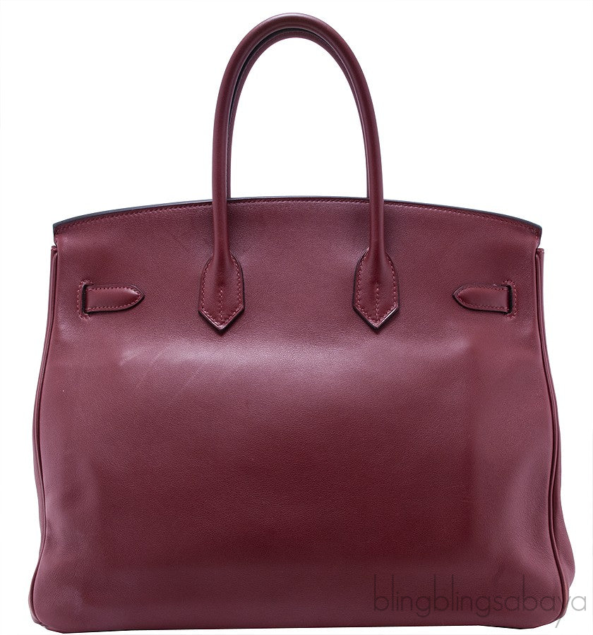 Birkin 35 Rouge Ash Swift PHW