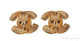 Vintage CC Diamond Quilted Clip Earrings