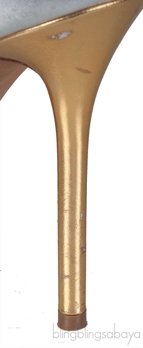 Silver & Gold Pointed Toe Heels