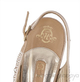 Gold Crystal Platform Heels
