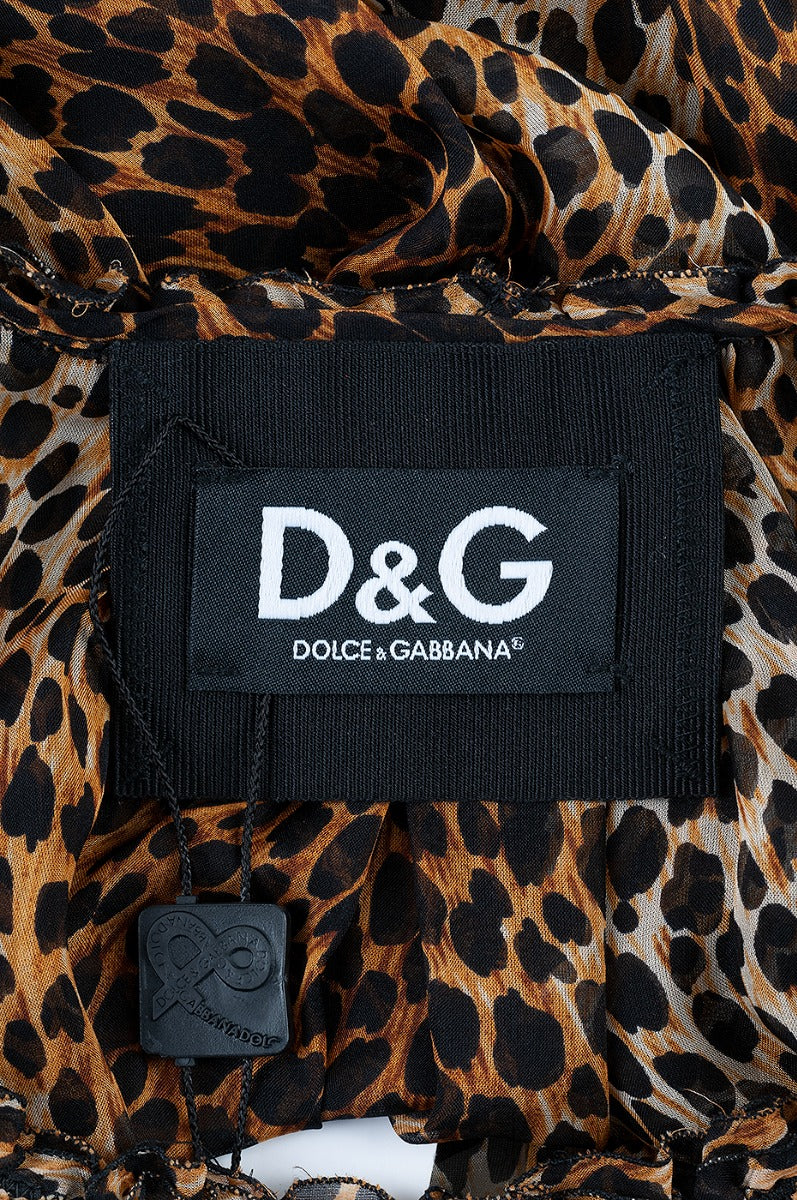 Leopard Print Chiffon Top