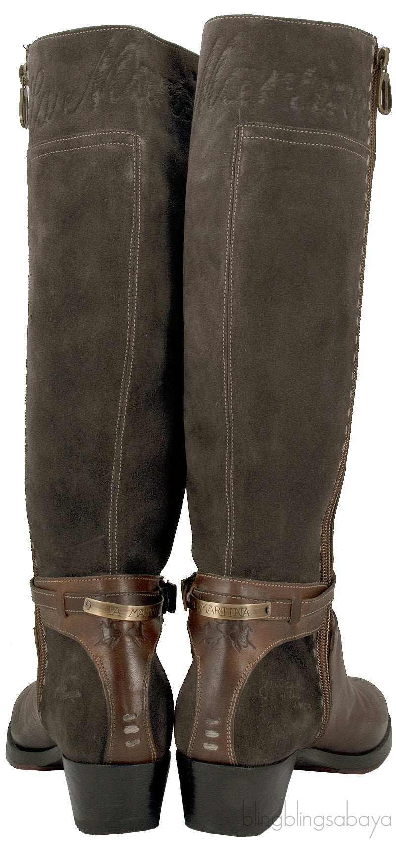 Bi-color Leather Boots