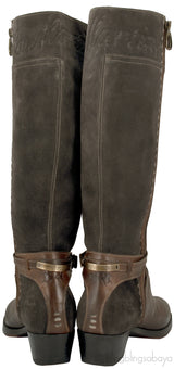 Bi-color Leather Boots