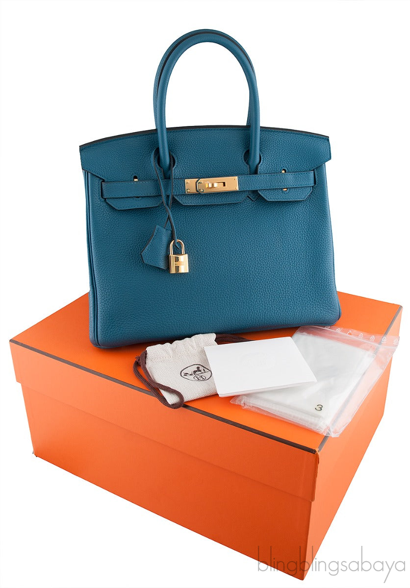 Birkin 30 Blue Cobalt Togo GHW