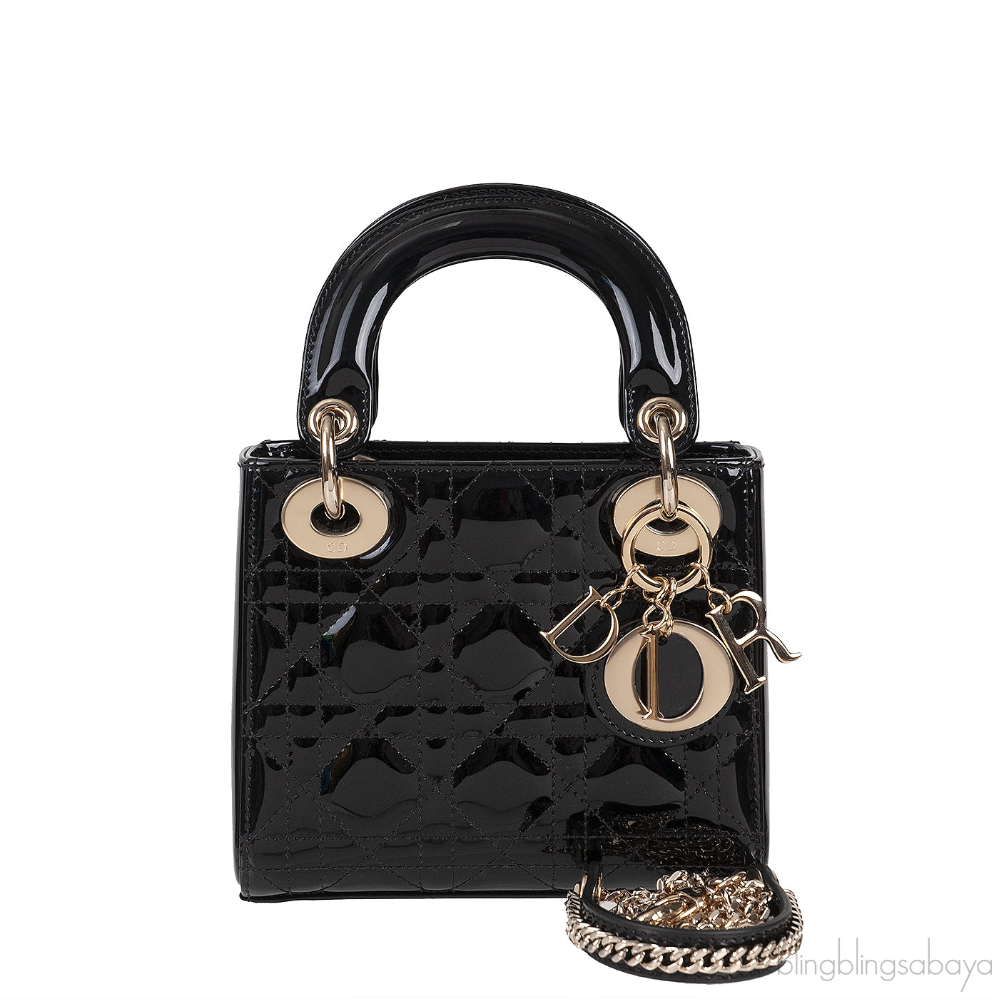 Mini Lady Dior Black Quilted Leather GHW