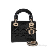 Mini Lady Dior Black Quilted Leather GHW