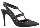 So Black Rockstud Heels