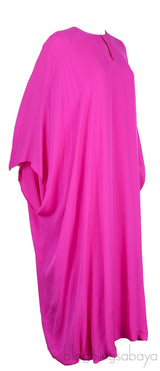 Fuchsia Pink Silk Kaftan Dress