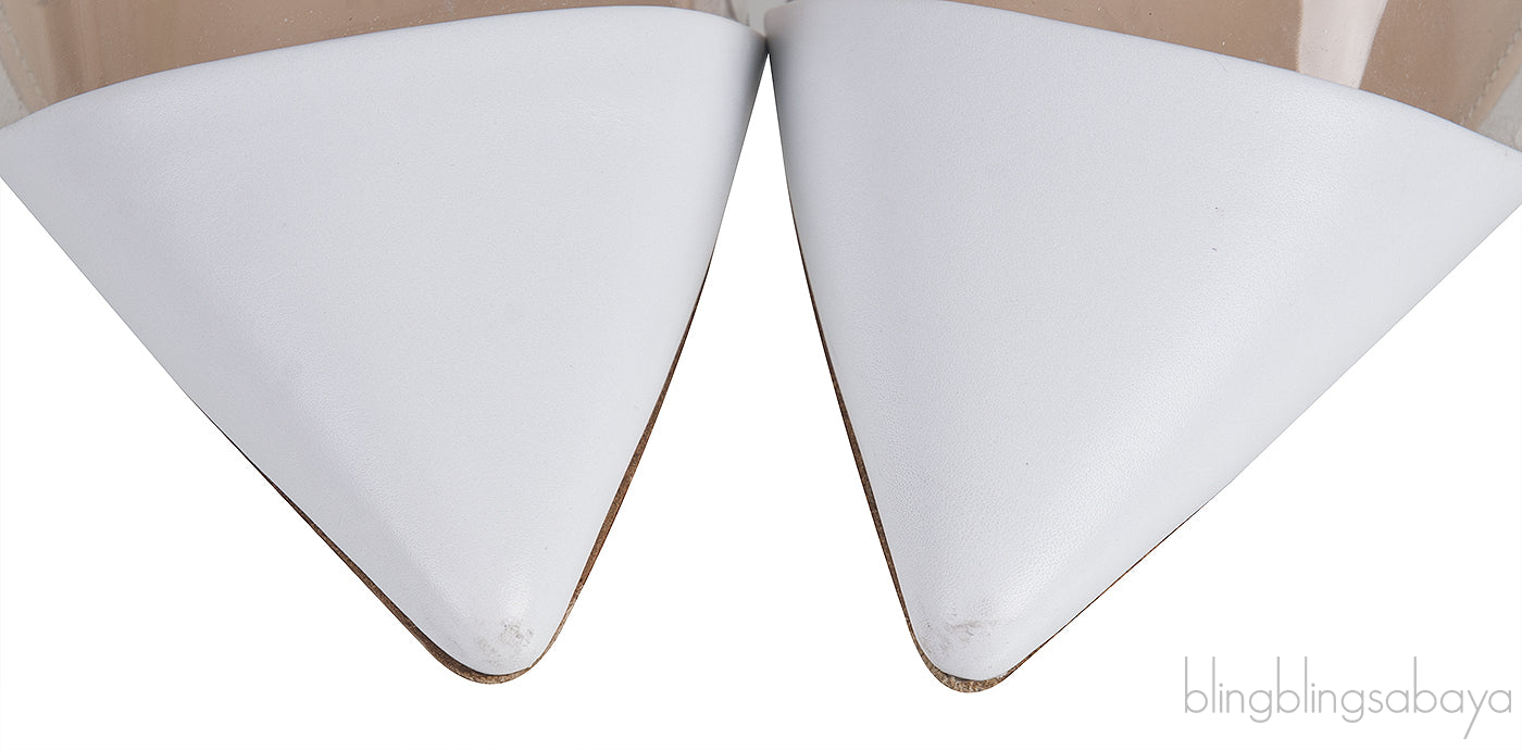 Plexi Vitello White 105 PVC Pumps