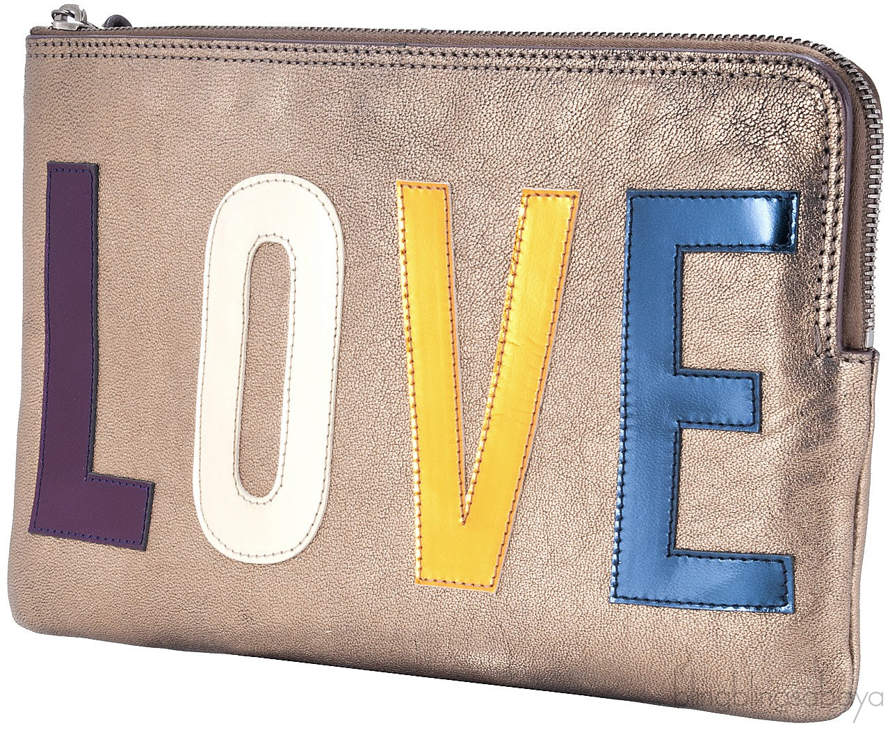 Zip \"LOVE\" Clutch