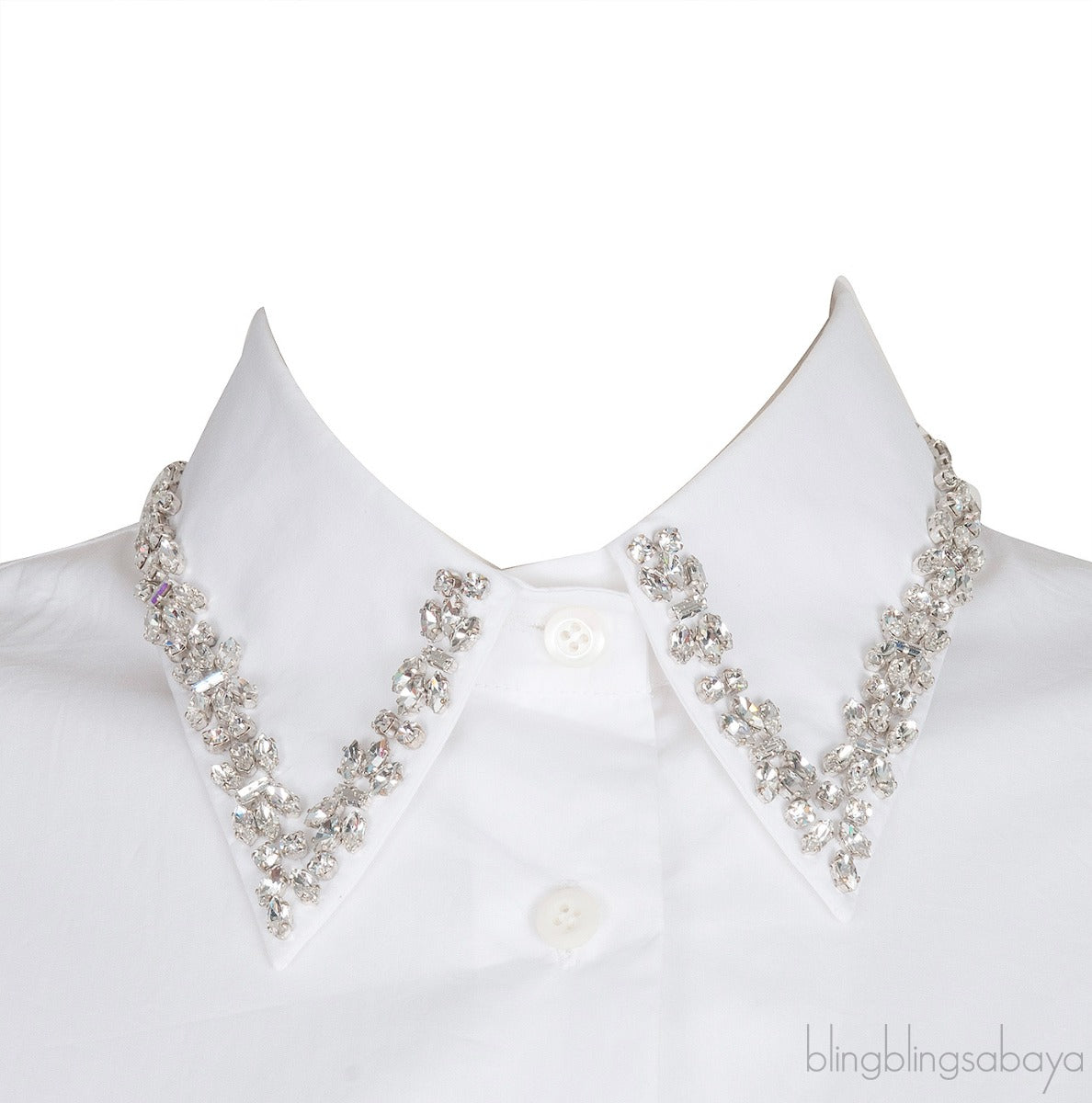 Crystal Embellished White Shirt