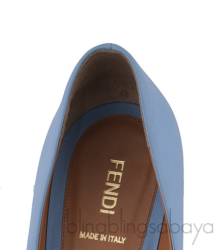 Blue Grey Pointed Heels