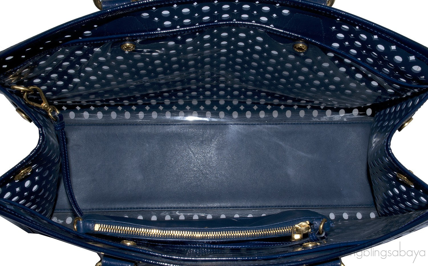 Perforated Saffiano Leather Tote