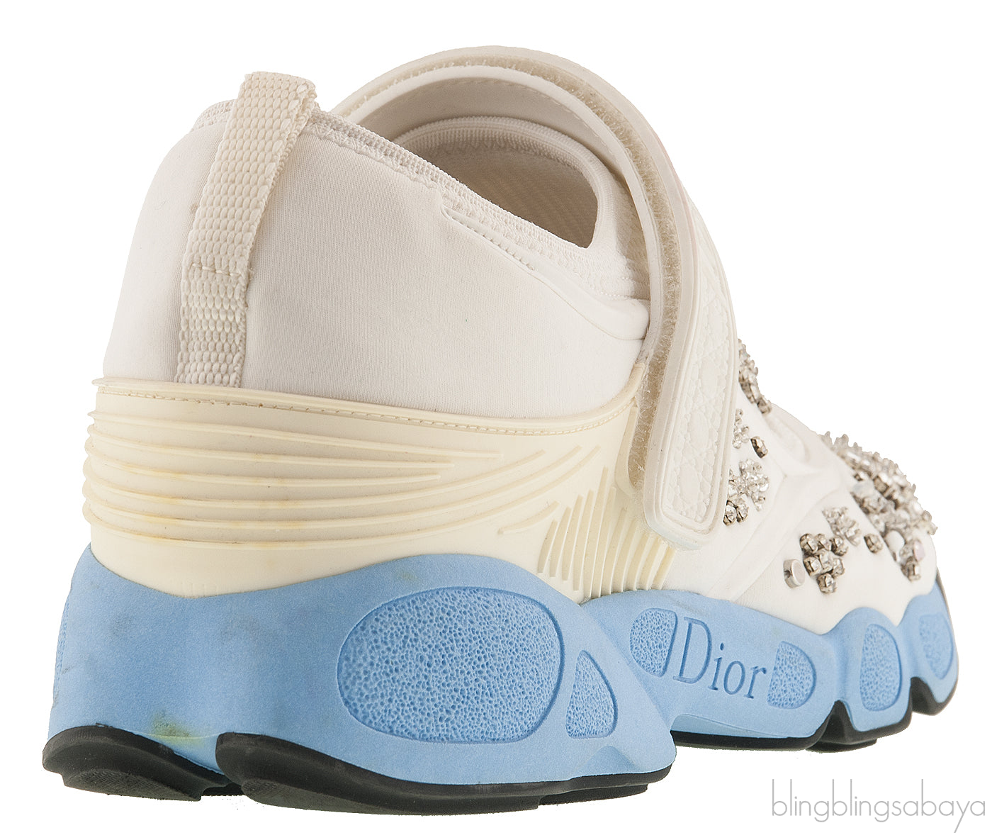 White Crystal Embellished Sneakers