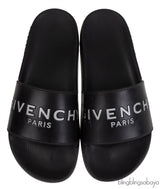 Givenchy Black Logo Print Pool Rubber Slides