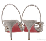 Suede Mesh Embellished Araborda 70 Slingback Sandals