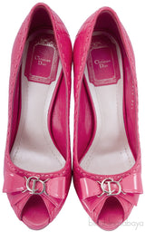 Cannage Quilted Leather Bow Pump