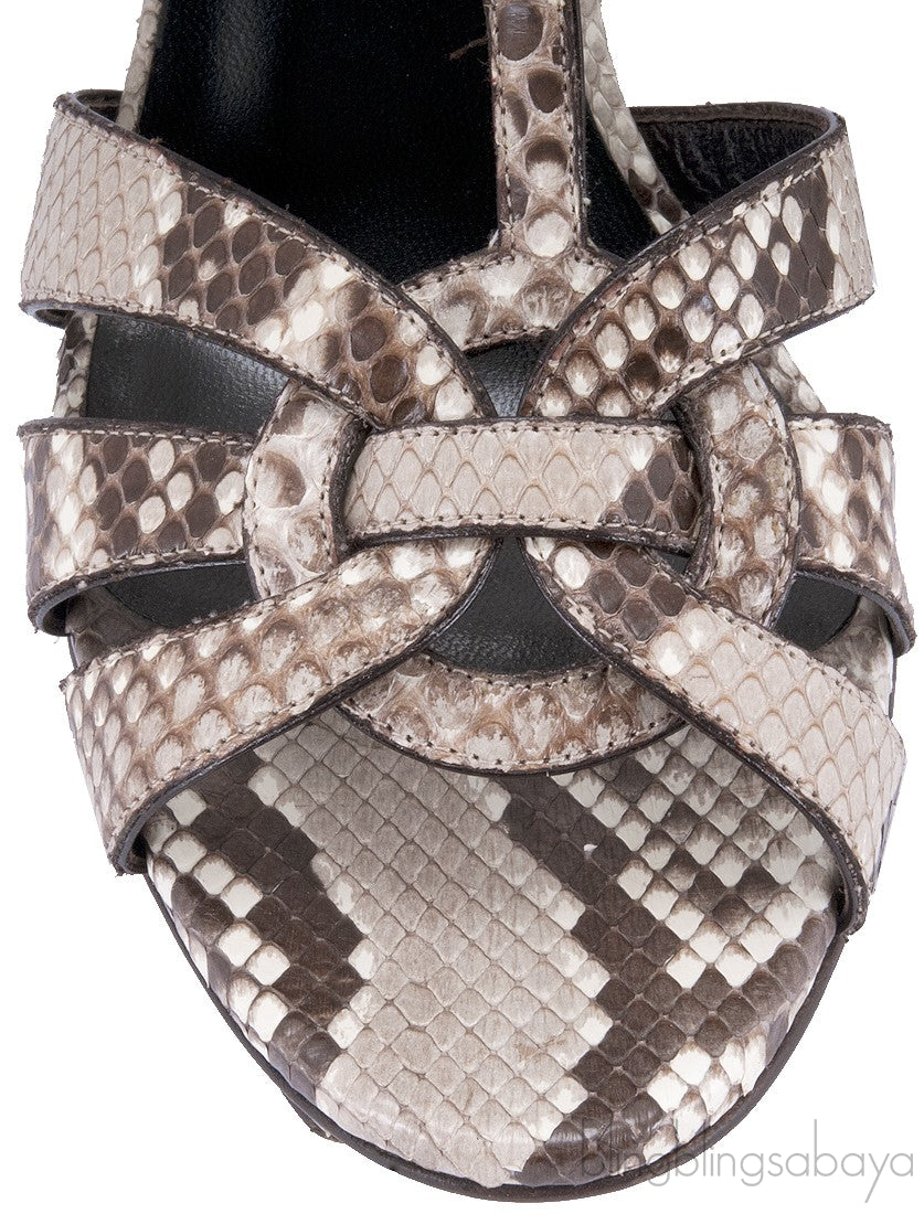 Tribute Python T-strap Sandals