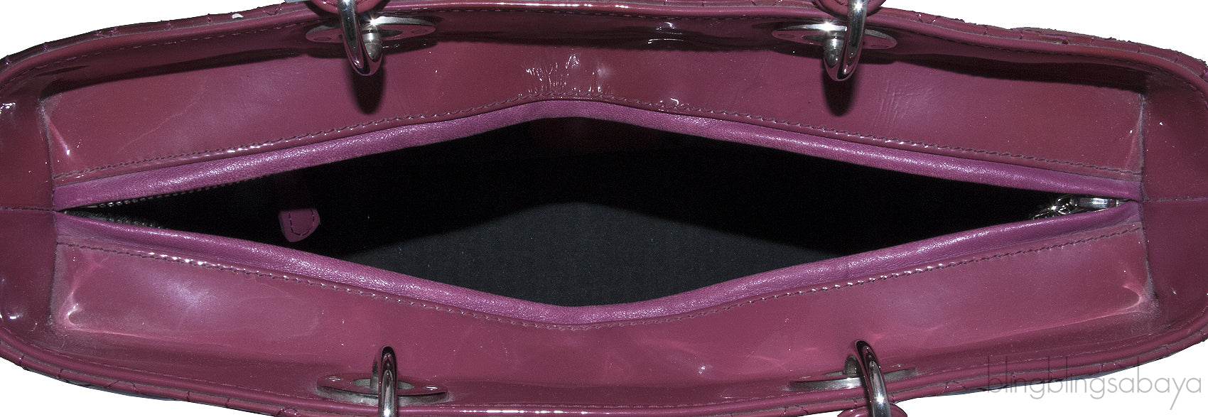 Patent Pinkish Red Lady Dior