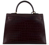 Kelly 35 Sellier Bordeaux Porosus