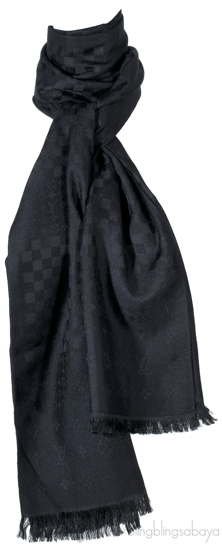 Damier Monogram Black Scarf