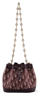 Oblique Drawstring Mini Bucket Bag