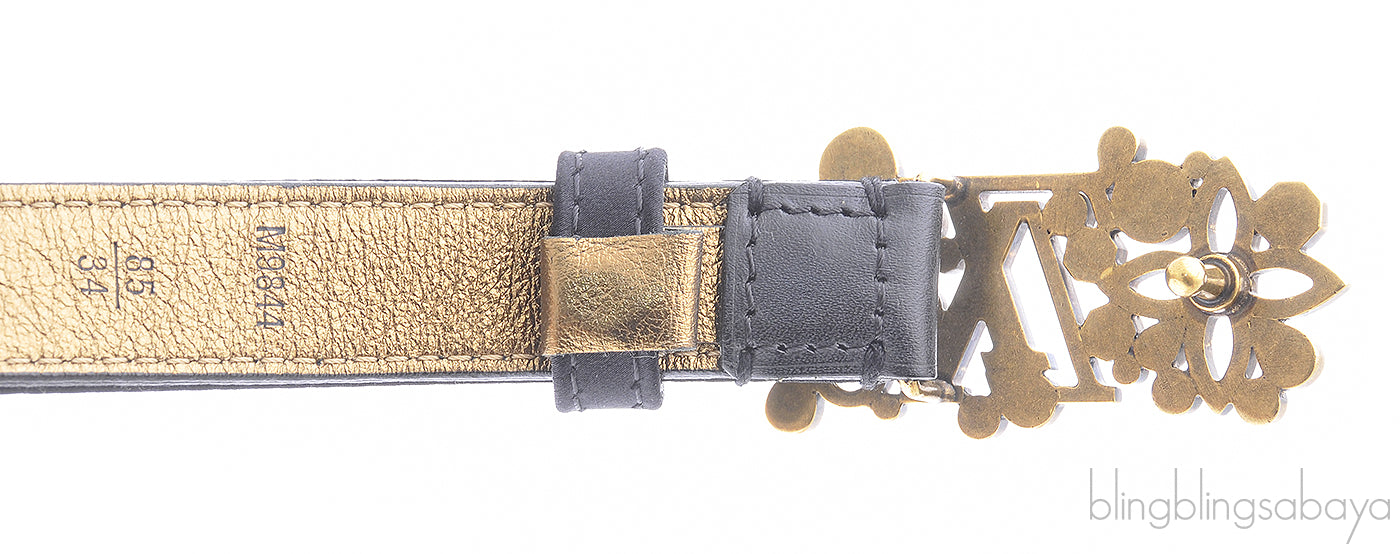 Logo Floral Crystal Belt*