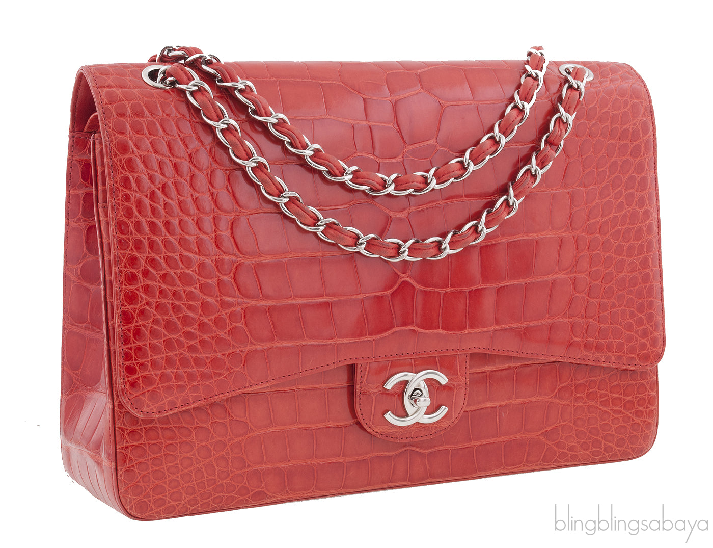 Classic Maxi Brick Croc Flap Bag