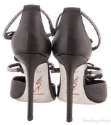 Black Ribbon T-strap Heels
