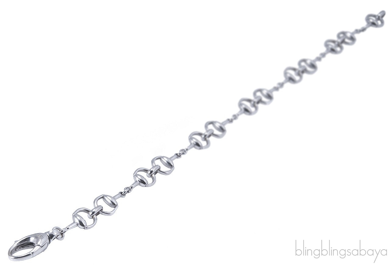 White Gold Horsebit Bracelet