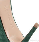 Emerald Suede Pointed Toe Heels